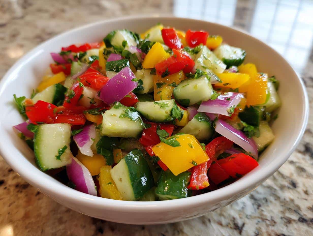 Viral TikTok Cucumber & Bell Pepper Salad – Refreshing, Flavorful & Ready in 10 Minutes - detail 3