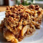 Warm Apple Crisp with Oat Topping for Thanksgiving
