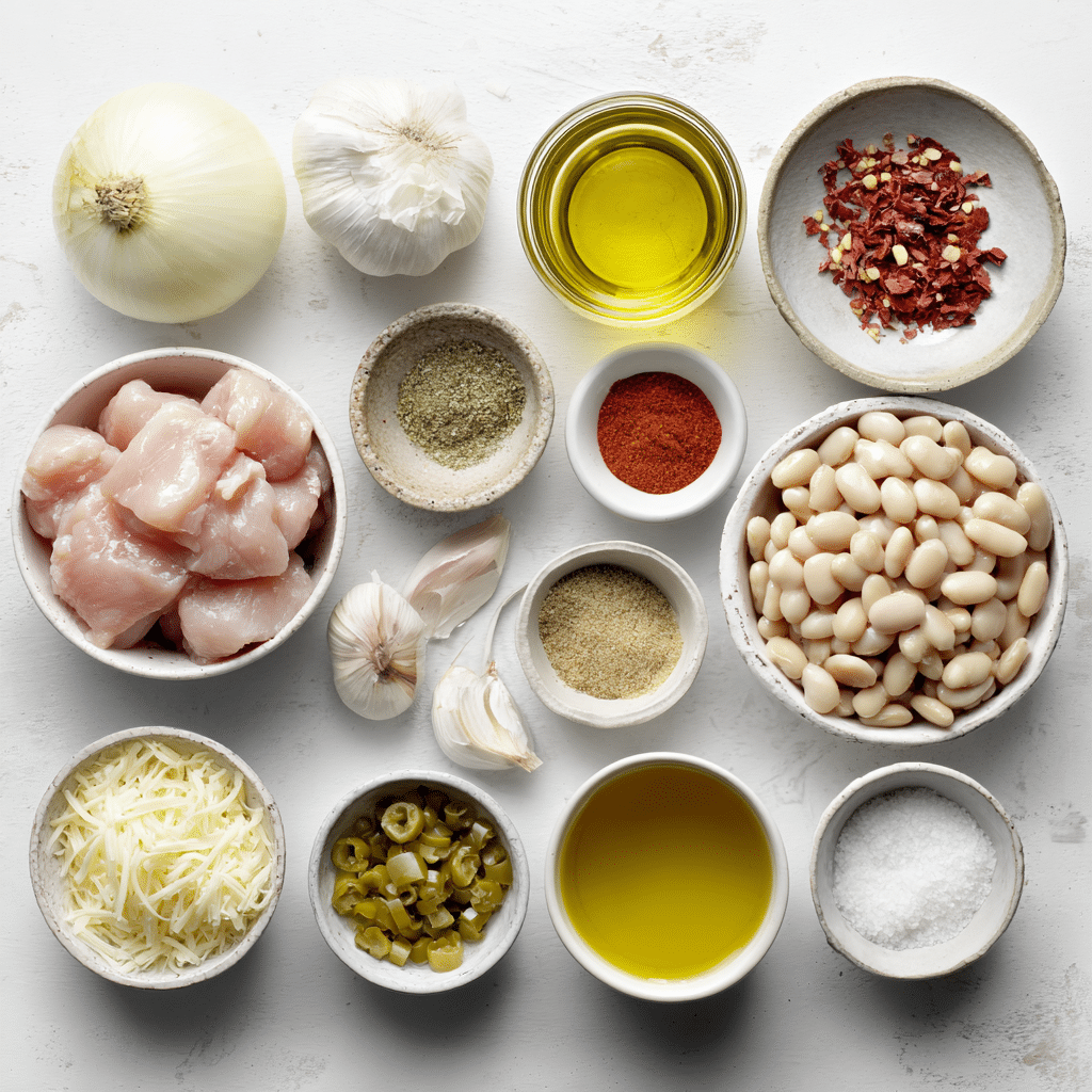 arranged cooking ingredients on 2