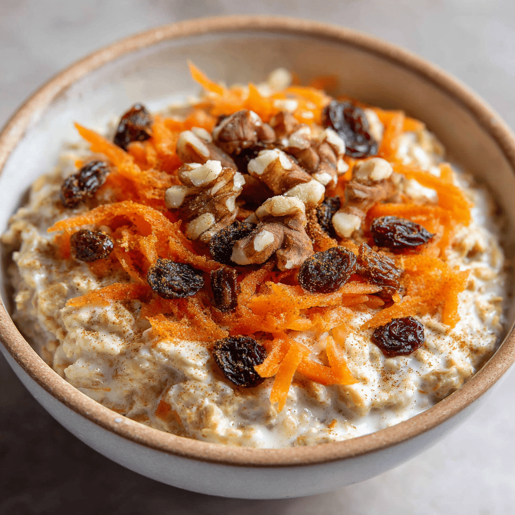 5-Minute Carrot Cake Overnight Oats You’ll Obsess Over 8 carrot bowl