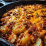 Cheesy Ground Beef & Potato Casserole (One-Pan Dinner!)