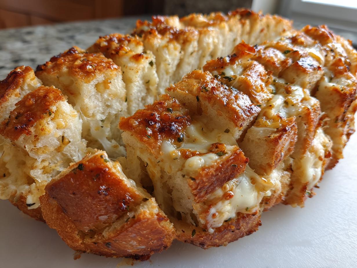 Cheesy Pull-Apart Garlic Football Bread - detail 1