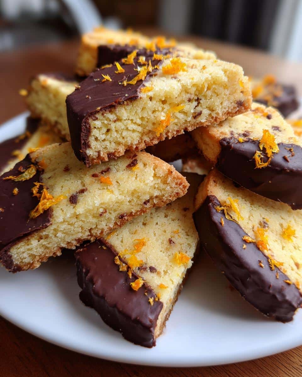 Chocolate-Dipped Orange Shortbread - detail 1