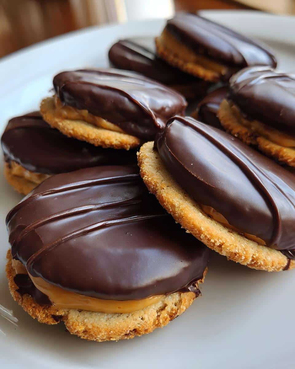 Chocolate-Dipped Peanut Butter Ritz Sandwiches - detail 1