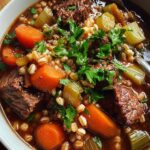 Cozy up with our satisfying Beef Barley Soup recipe!
