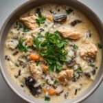 Creamy Mushroom Chicken and Wild Rice Soup