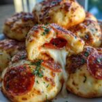 Football Party Pepperoni Pizza Bombs