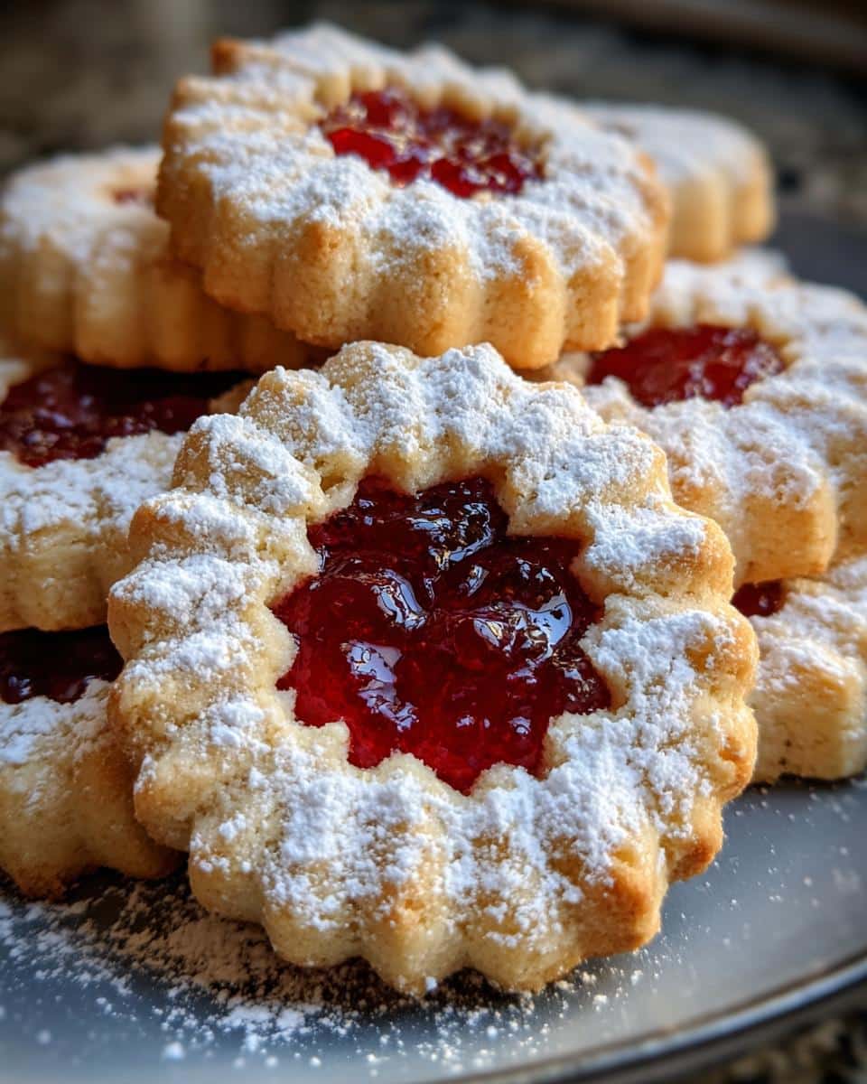 Linzer Cookies with Raspberry Jam - detail 1