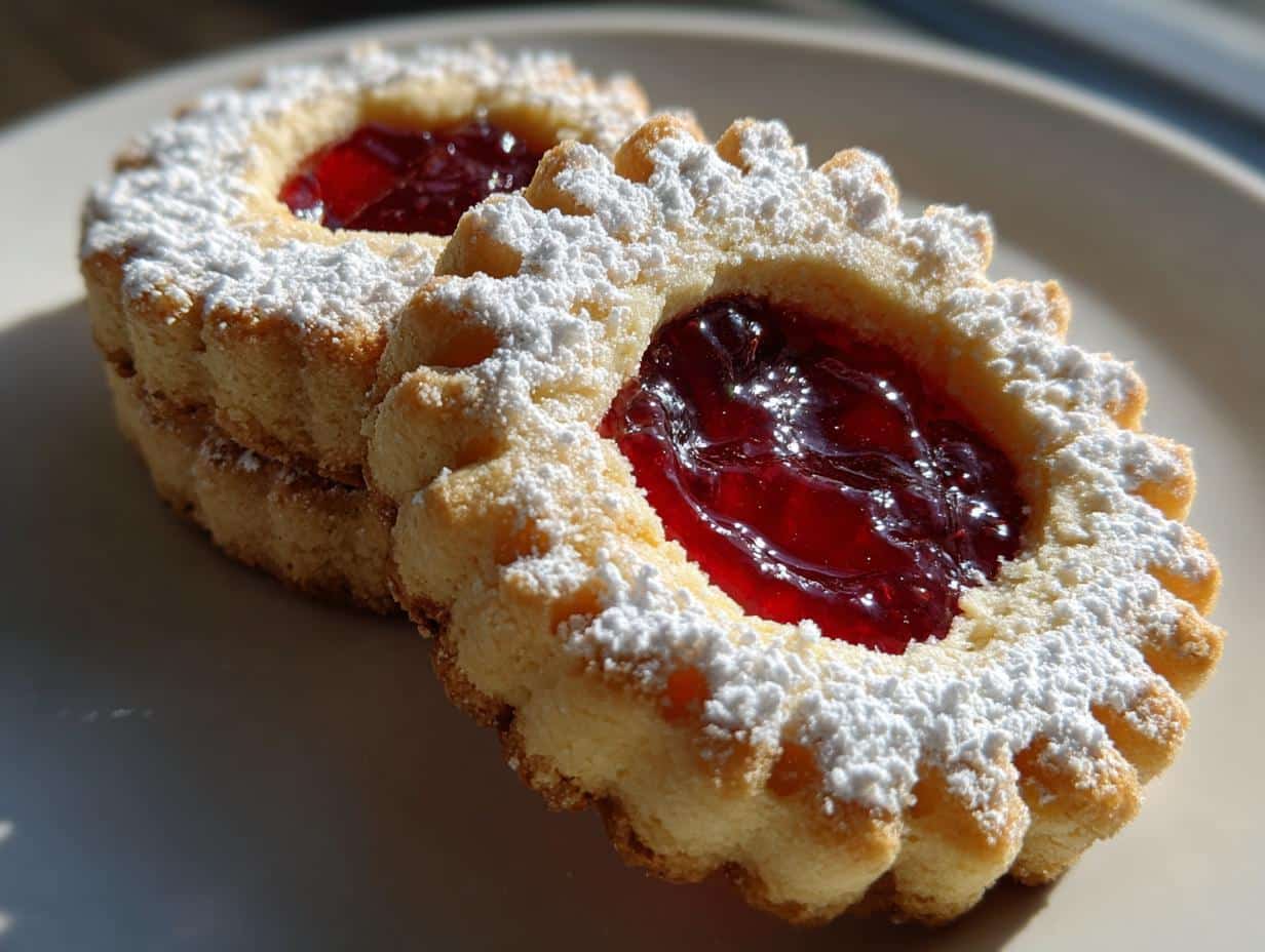 Linzer Cookies with Raspberry Jam - detail 2