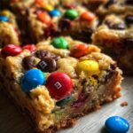 M&M Christmas Cookie Bars