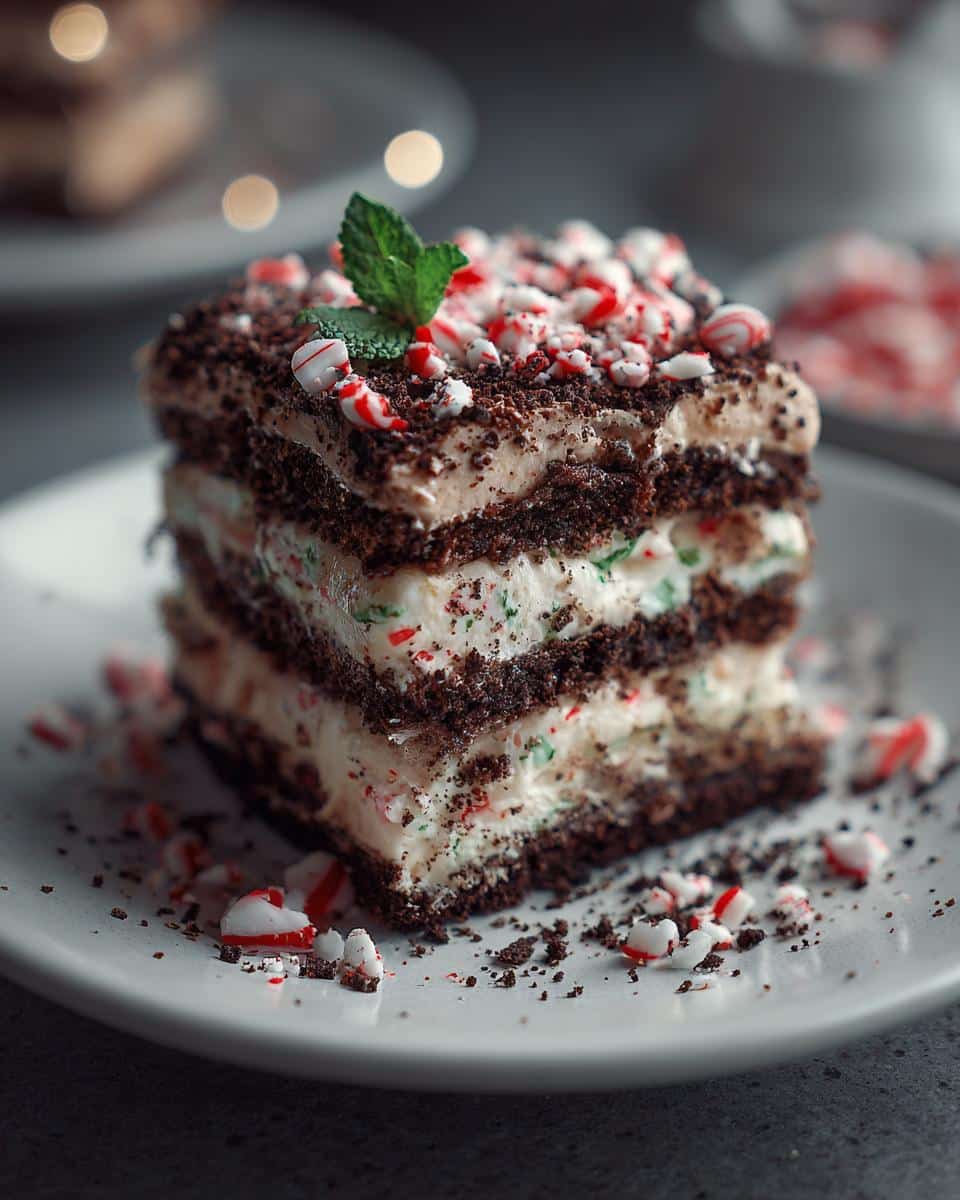 No-Bake Peppermint Oreo Icebox Cake - detail 1