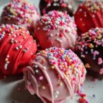 No-Bake Valentine Oreo Truffles (Red & Pink)