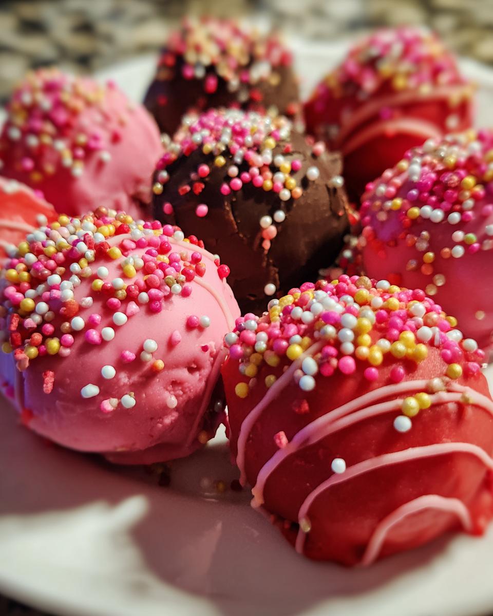 **No-Bake Valentine Oreo Truffles:** 1 Hour & Yummy! 5 No-Bake Valentine Oreo Truffles (Red & Pink) - detail 2