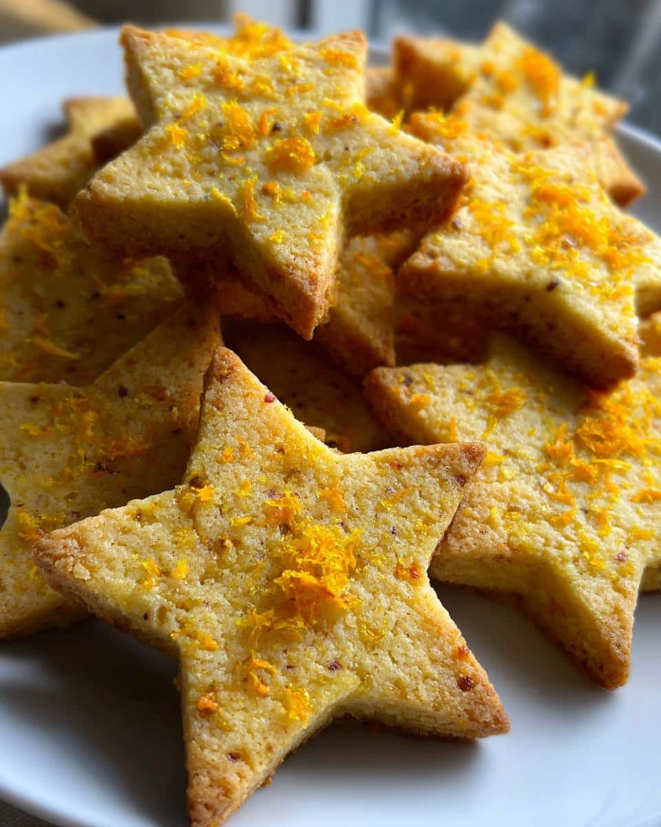 Orange Cardamom Shortbread Stars - detail 1