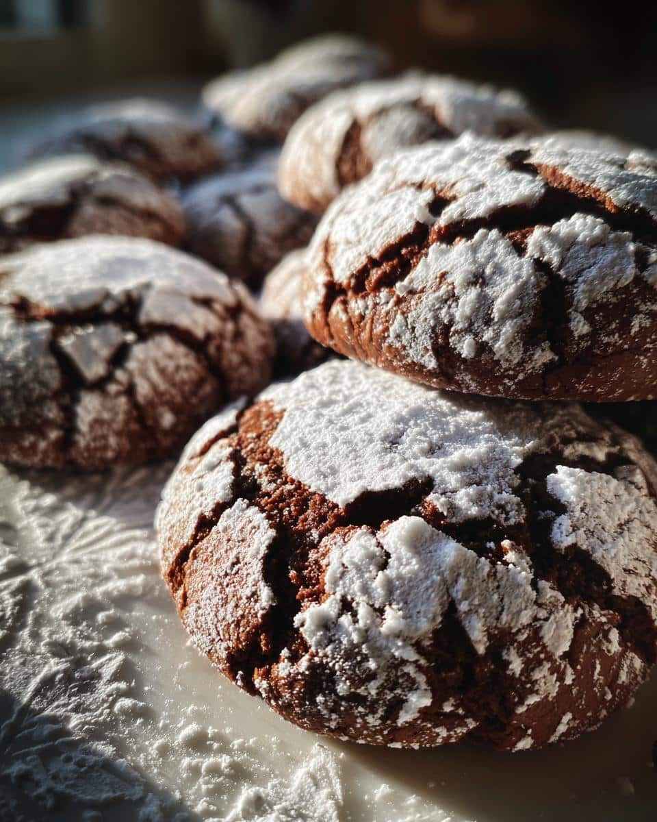 Peppermint Kiss Chocolate Crinkles - detail 1