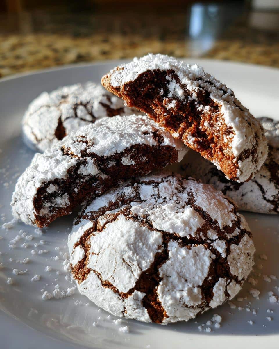 Peppermint Kiss Chocolate Crinkles - detail 2