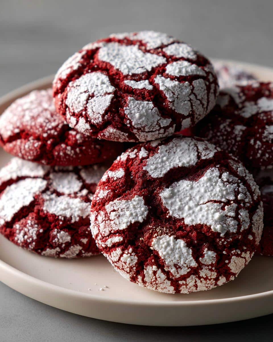 Red Velvet Crinkle Cookies (Soft & Fudgy) - detail 2