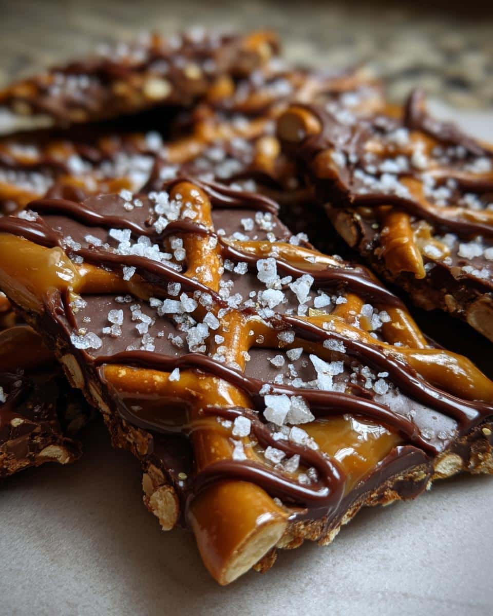 Amazing Salted Caramel Pretzel Bark (No Bake)! 4 Salted Caramel Pretzel Bark (No Bake) - detail 1