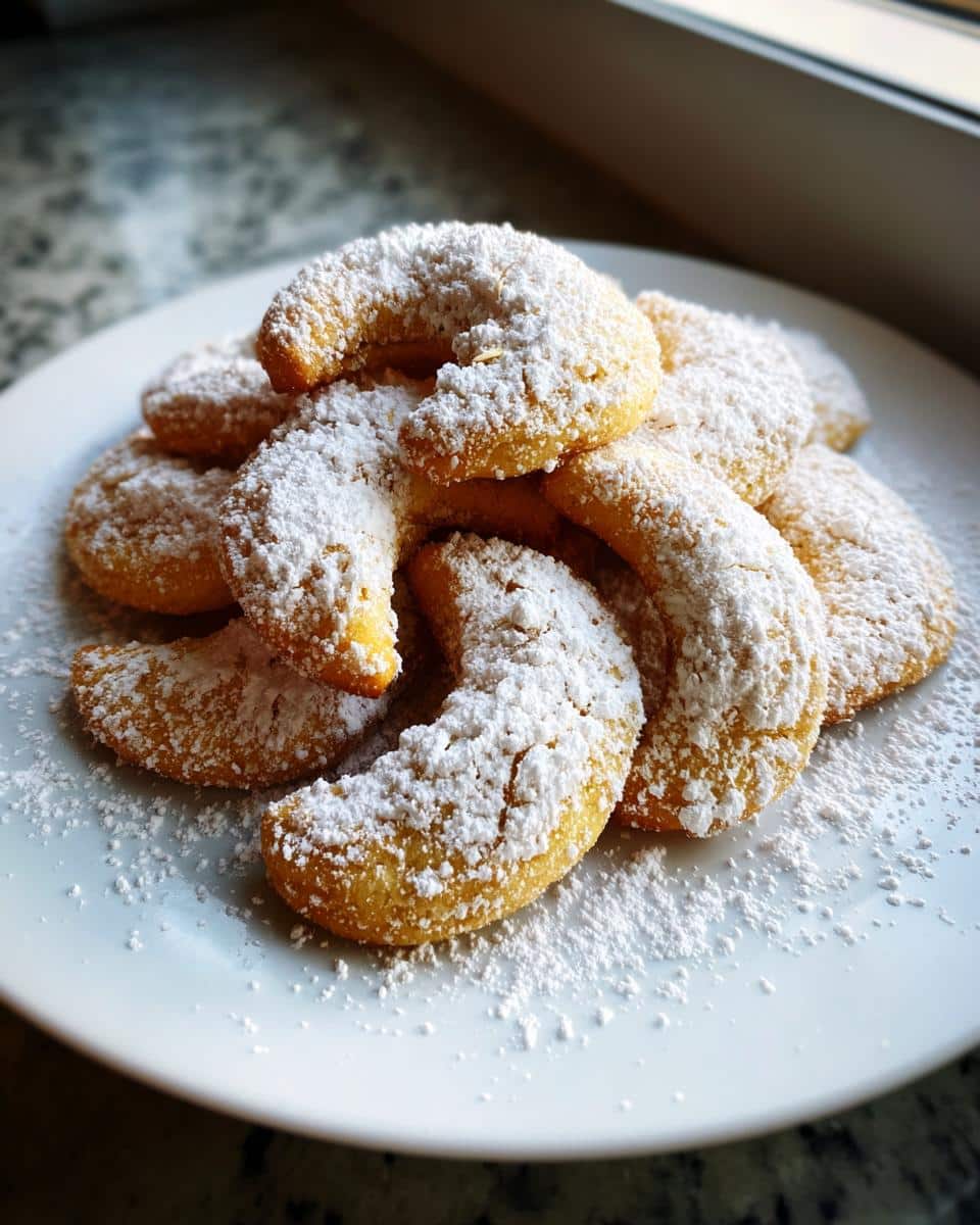Amazing Sugar-Dusted Almond Crescent Cookies 1st taste 4 Sugar-Dusted Almond Crescent Cookies - detail 1