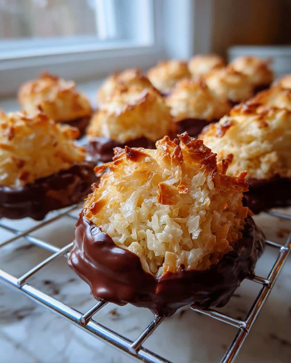 Toasted Coconut Macaroons (Dipped) - detail 1