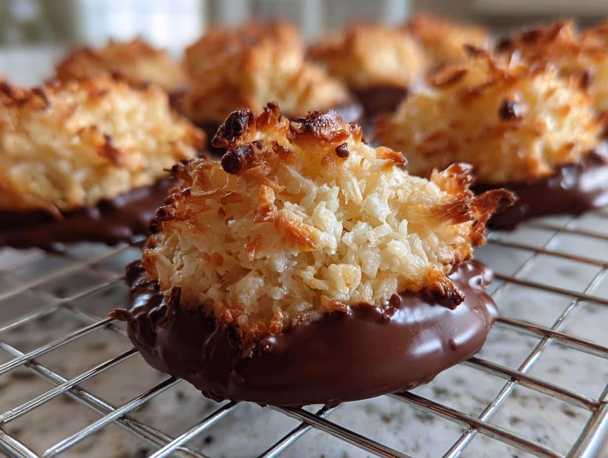 Toasted Coconut Macaroons (Dipped) - detail 2