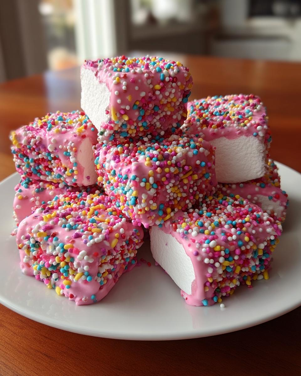 Valentine Marshmallow Dipped Treats in Pink Chocolate - detail 1