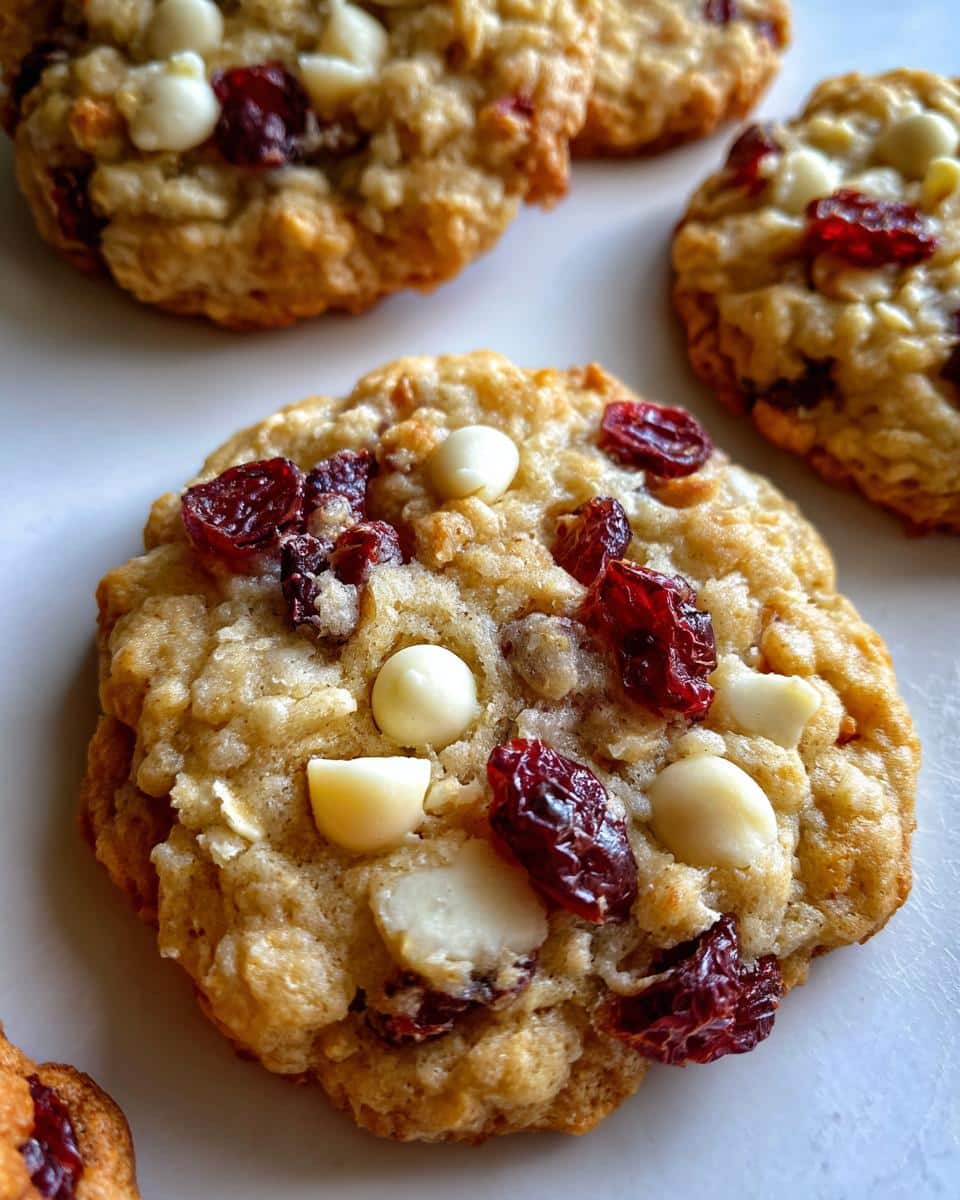 White Chocolate Cranberry Oatmeal Cookies - detail 1