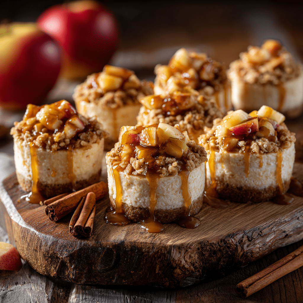 16 Cheesecake & Bar Desserts to Impress Your Guests 4 holiday cheesecake recipe easy apple crisp mini cheesecakes with caramel apple topping