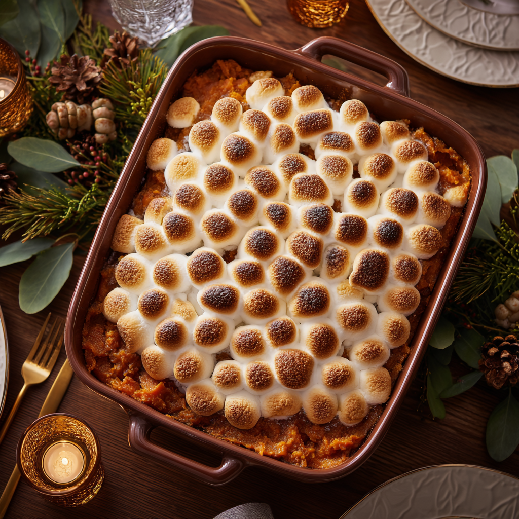 Sweet Potato Casserole with Marshmallows