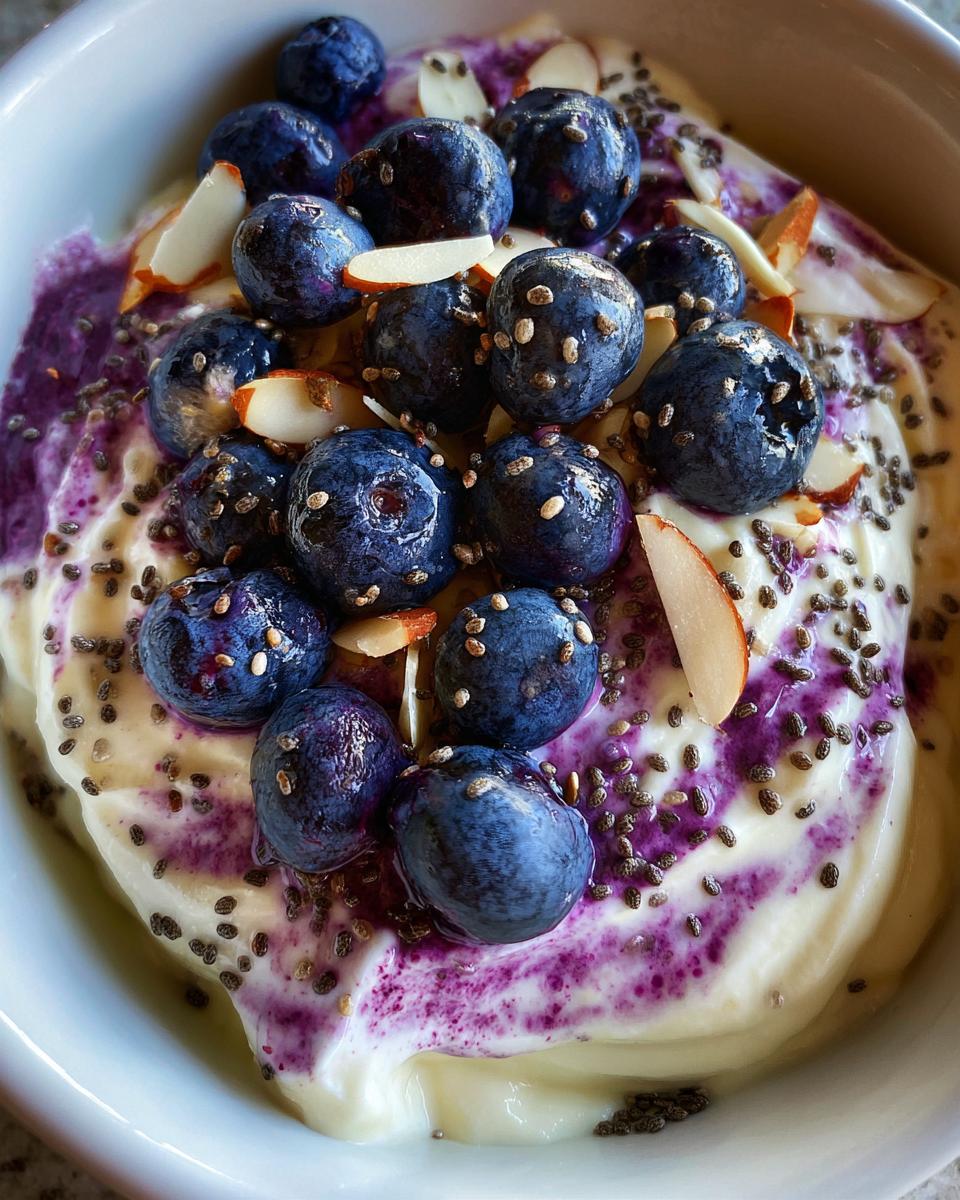 Blueberry Greek Yogurt Protein Bowl — High-protein breakfast with fresh berries. - detail 1
