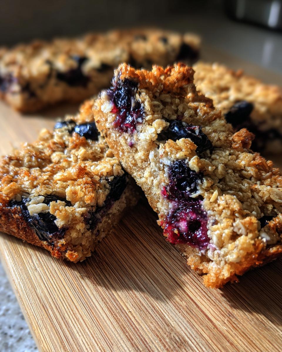 Delicious 5 Ingredient Blueberry Oat Snack Bars