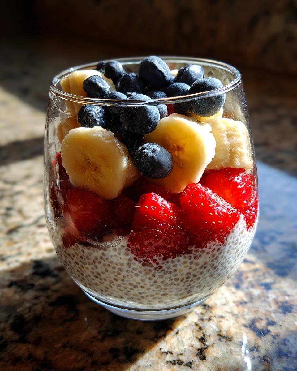 Chia Pudding with Fresh Fruit — Fiber-rich clean breakfast. - detail 1