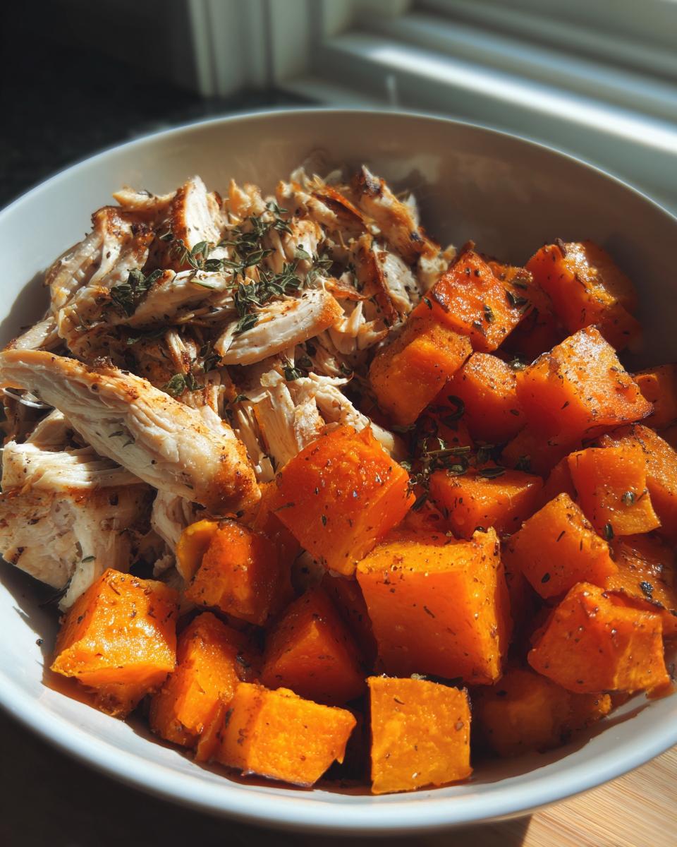 Chicken & Sweet Potato Protein Bowl — Roasted chicken paired with seasoned sweet potatoes. - detail 1