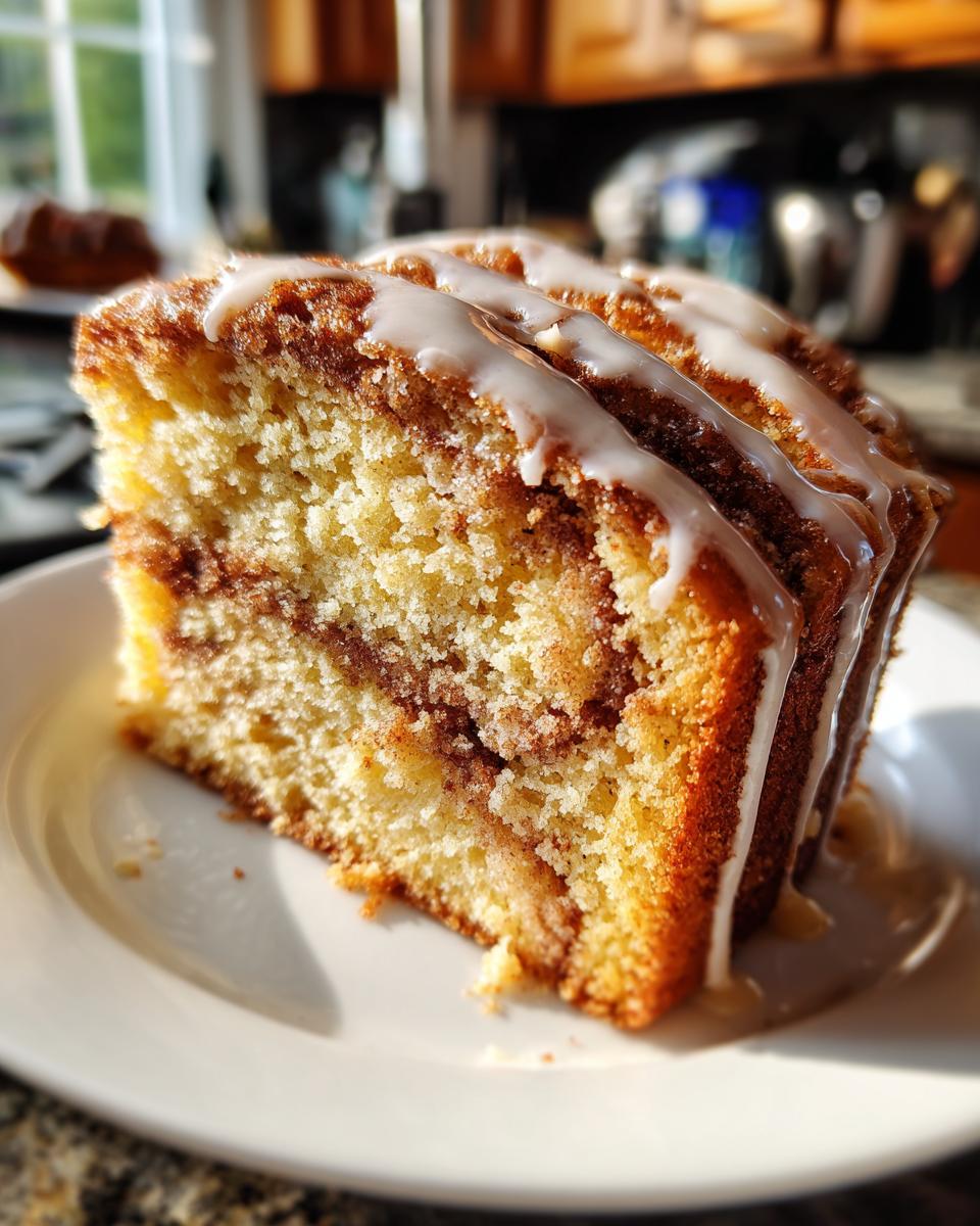 Cinnamon Swirl Coffee Cake — Soft, warm cake with cinnamon layers. - detail 1