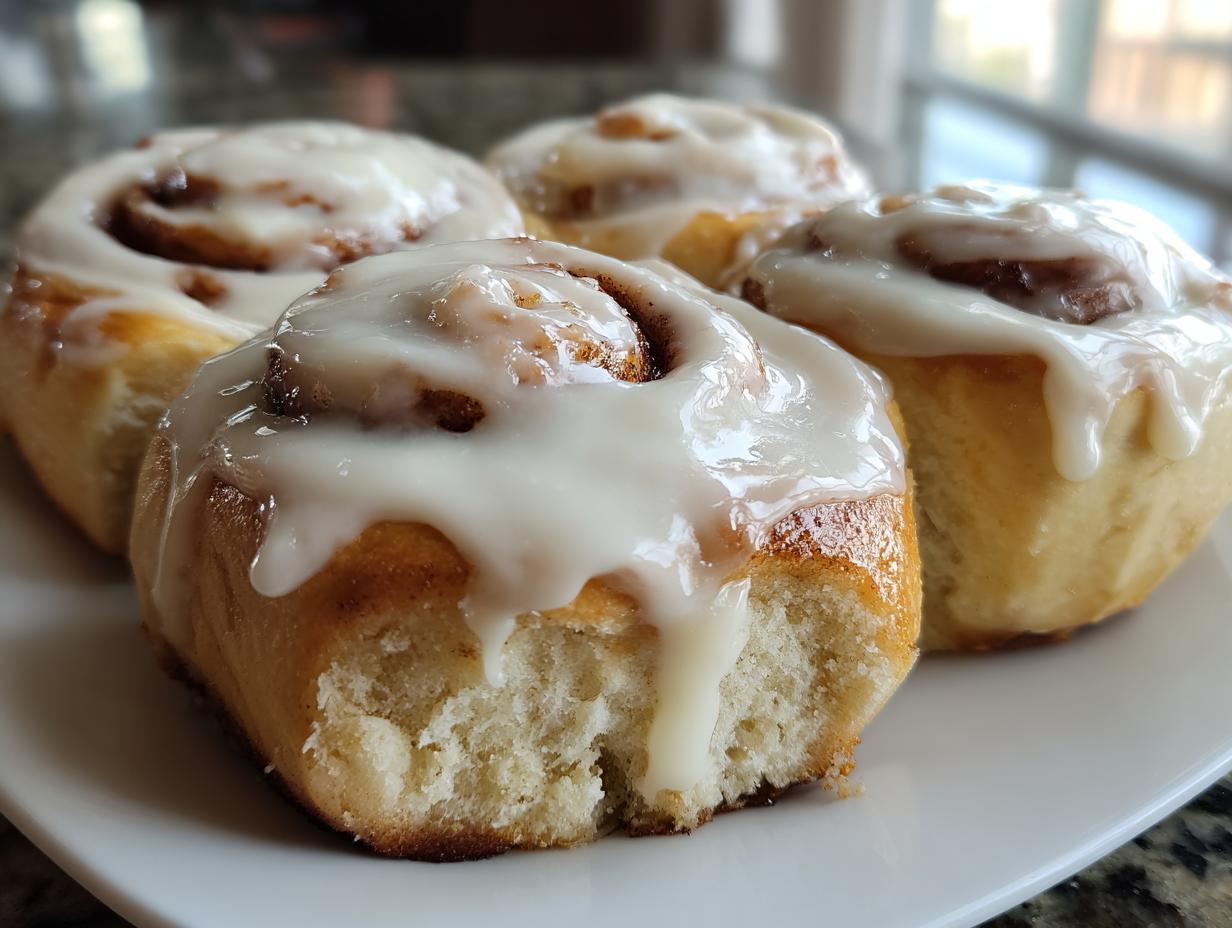 Classic Cinnamon Rolls with Cream Cheese Frosting — Soft spiraled rolls topped with creamy icing. - detail 2