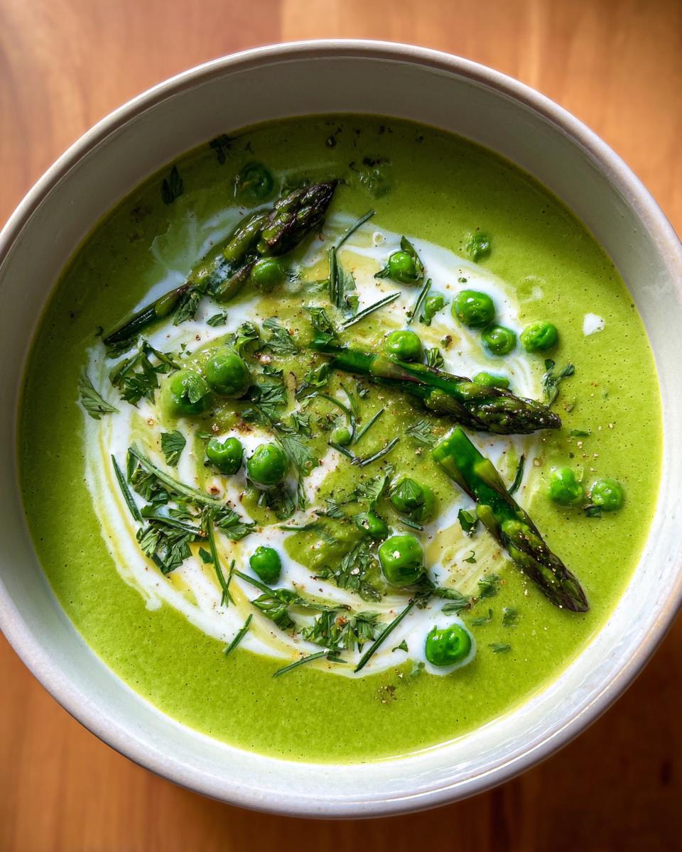 Cream of Spring Vegetable Soup - detail 1