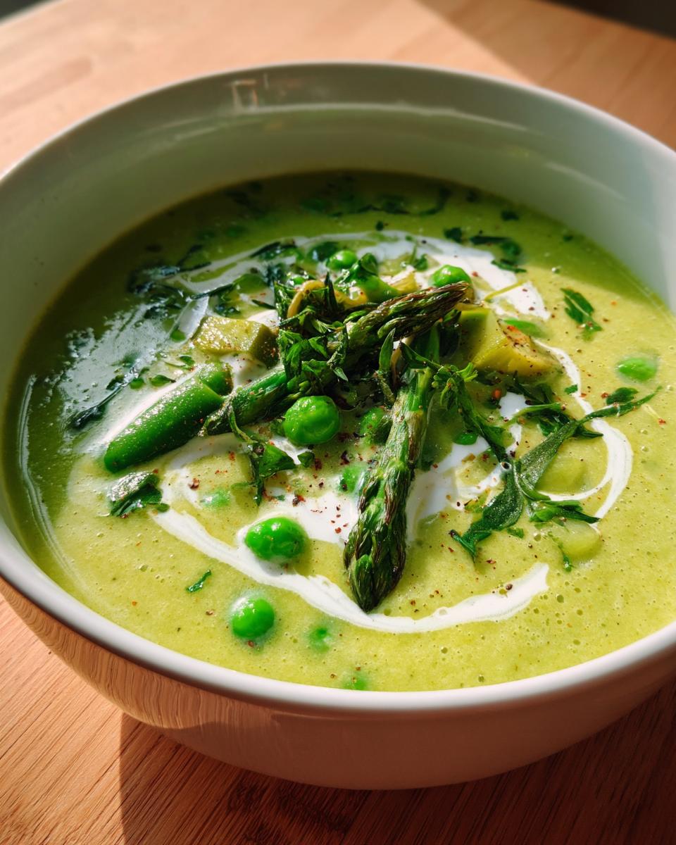 Cream of Spring Vegetable Soup - detail 2