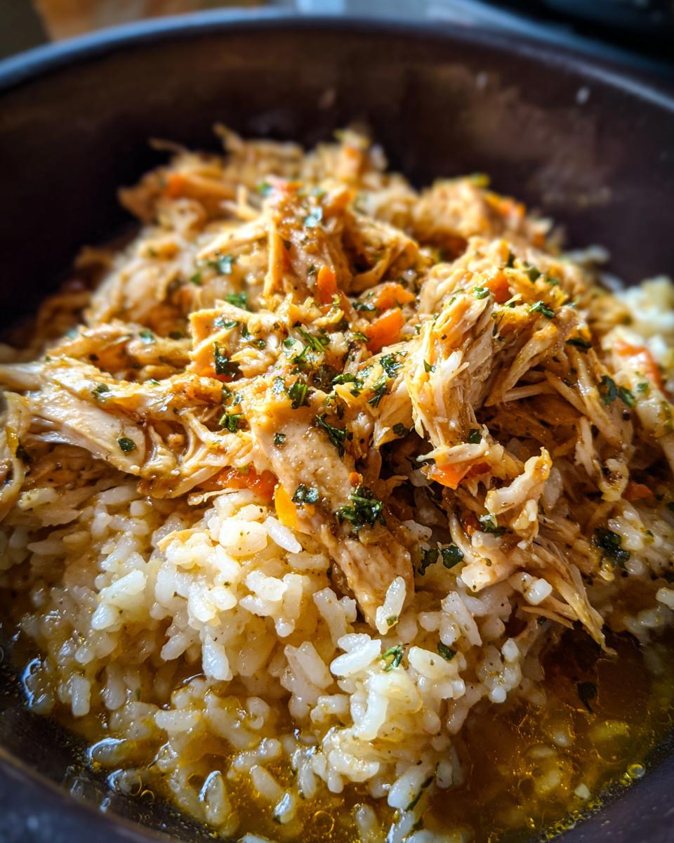 Easy Crockpot Garlic Chicken & Rice Recipe - detail 1