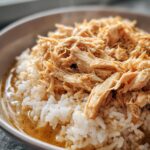 Easy Crockpot Garlic Chicken & Rice Recipe