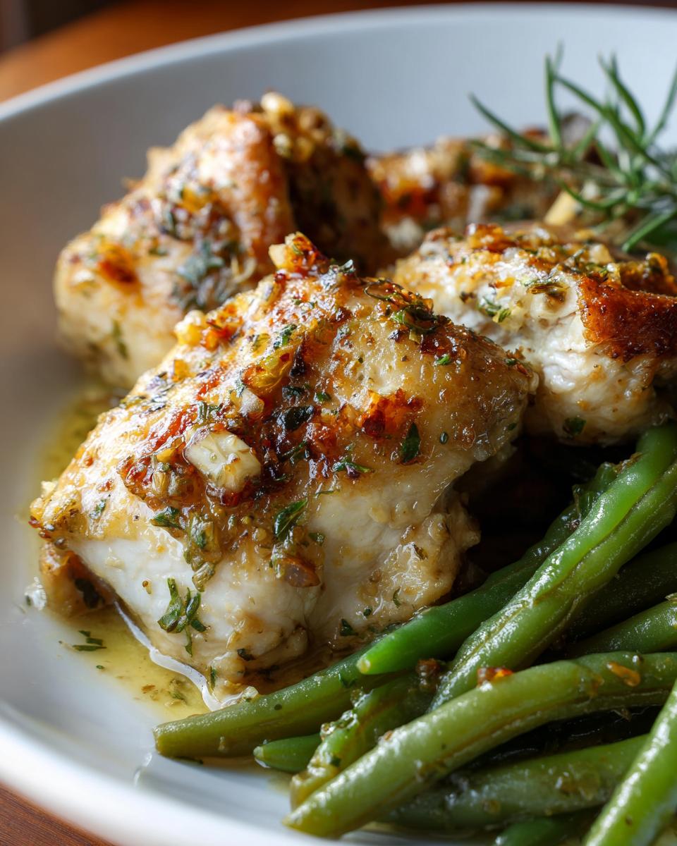 Garlic Butter Crockpot Chicken & Green Beans! 4 Easy Garlic Butter Crockpot Chicken & Green Beans - detail 1