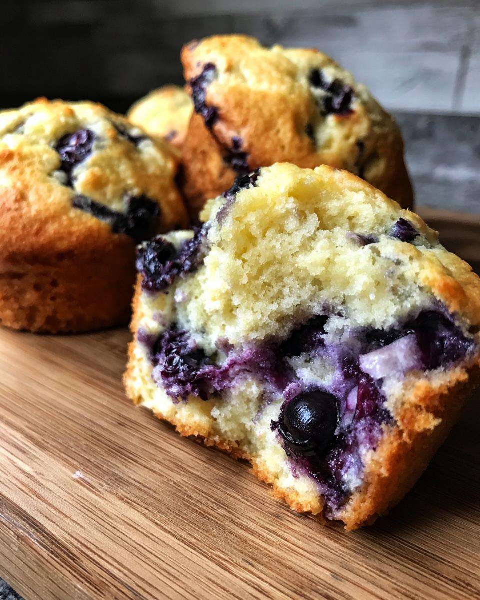 Easy Healthy Greek Yogurt Blueberry Muffins - detail 1