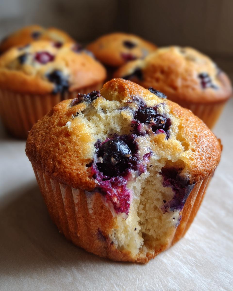 Easy Healthy Greek Yogurt Blueberry Muffins - detail 2