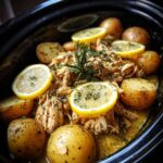 Easy Lemon Crockpot Chicken & Potatoes