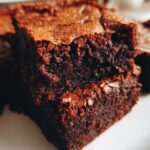 Eggless Fudgy Brownies — Dense, rich brownies made without eggs.