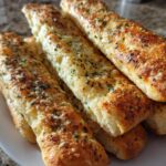 Garlic Butter Breadsticks — Homemade breadsticks brushed with simple garlic butter.