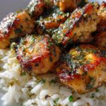 Garlic Butter Chicken Bites With Rice
