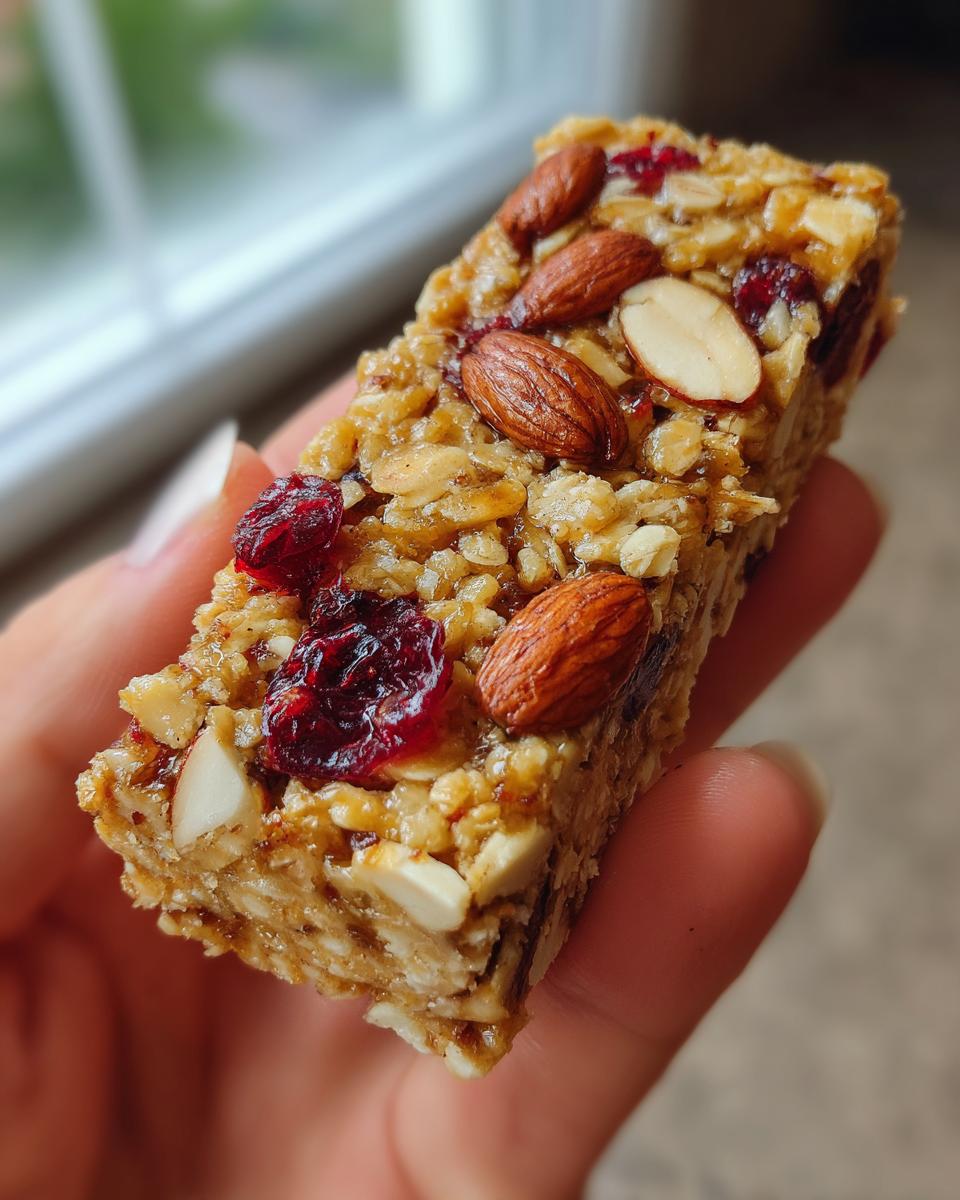Healthy No-Bake Snack Bars — Oat-based bars sweetened with honey. - detail 2