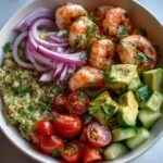 Healthy Shrimp & Avocado Power Bowl — Protein-packed shrimp with fiber-rich avocado.