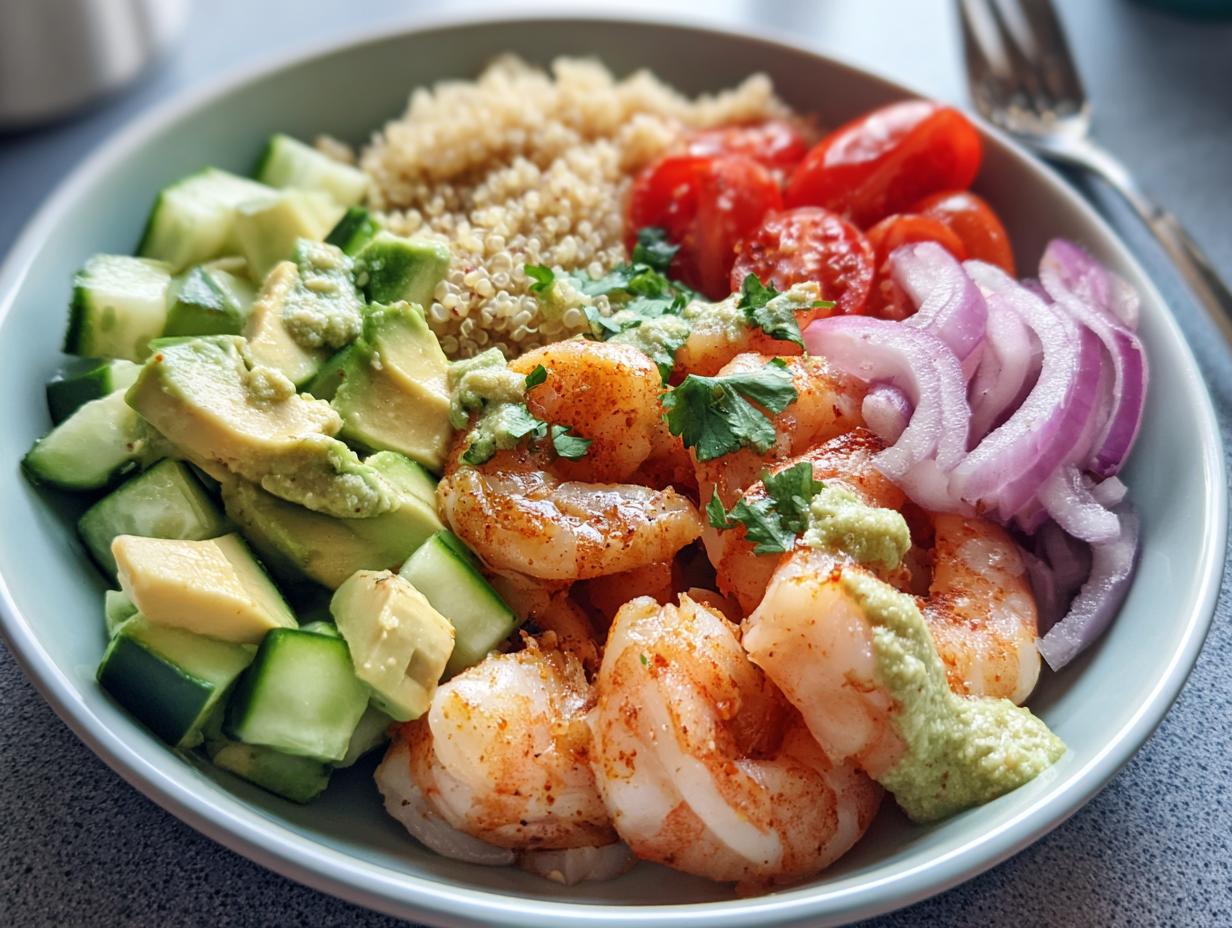 Healthy Shrimp & Avocado Power Bowl — Protein-packed shrimp with fiber-rich avocado. - detail 2