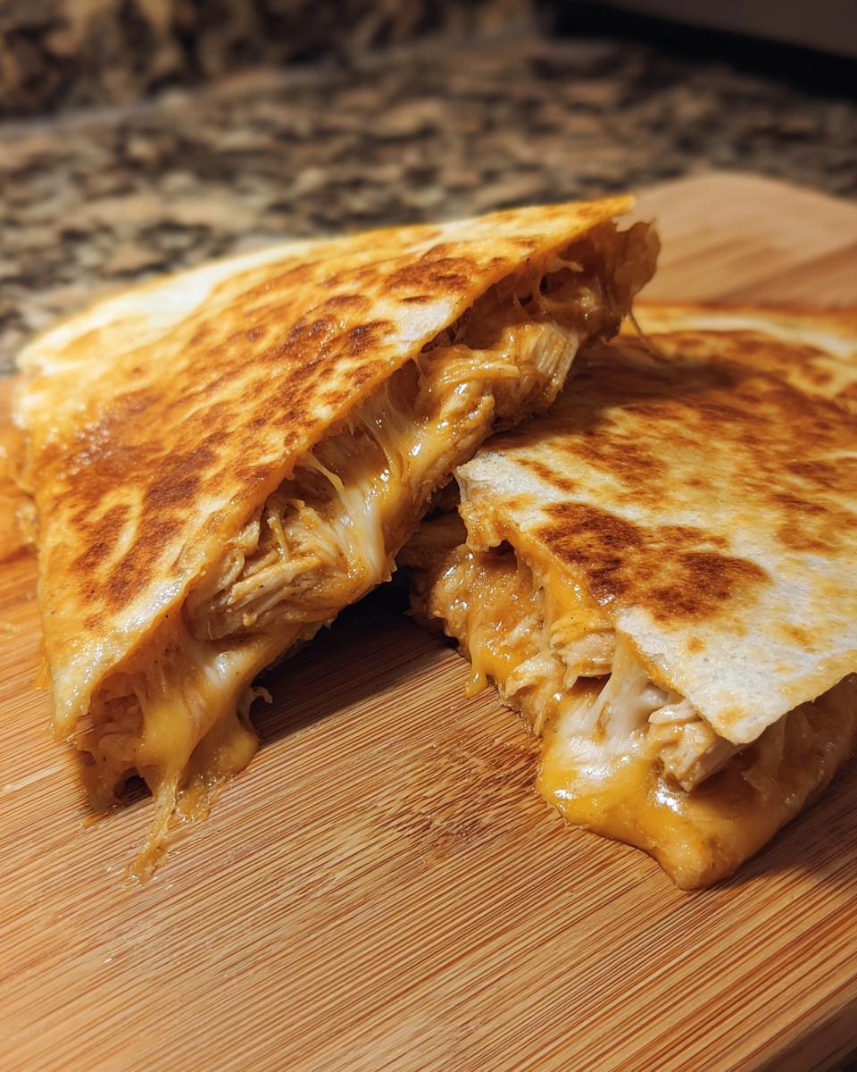 Kid-Friendly Chicken Quesadillas — Crispy tortillas stuffed with melted cheese and chicken. - detail 2